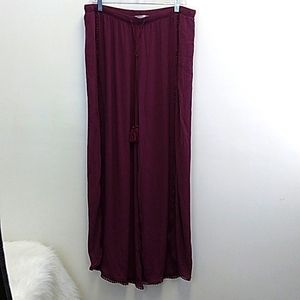 Chelsea‎ 28 Smocked Waist Side Slit Cover Up Pants Size XL